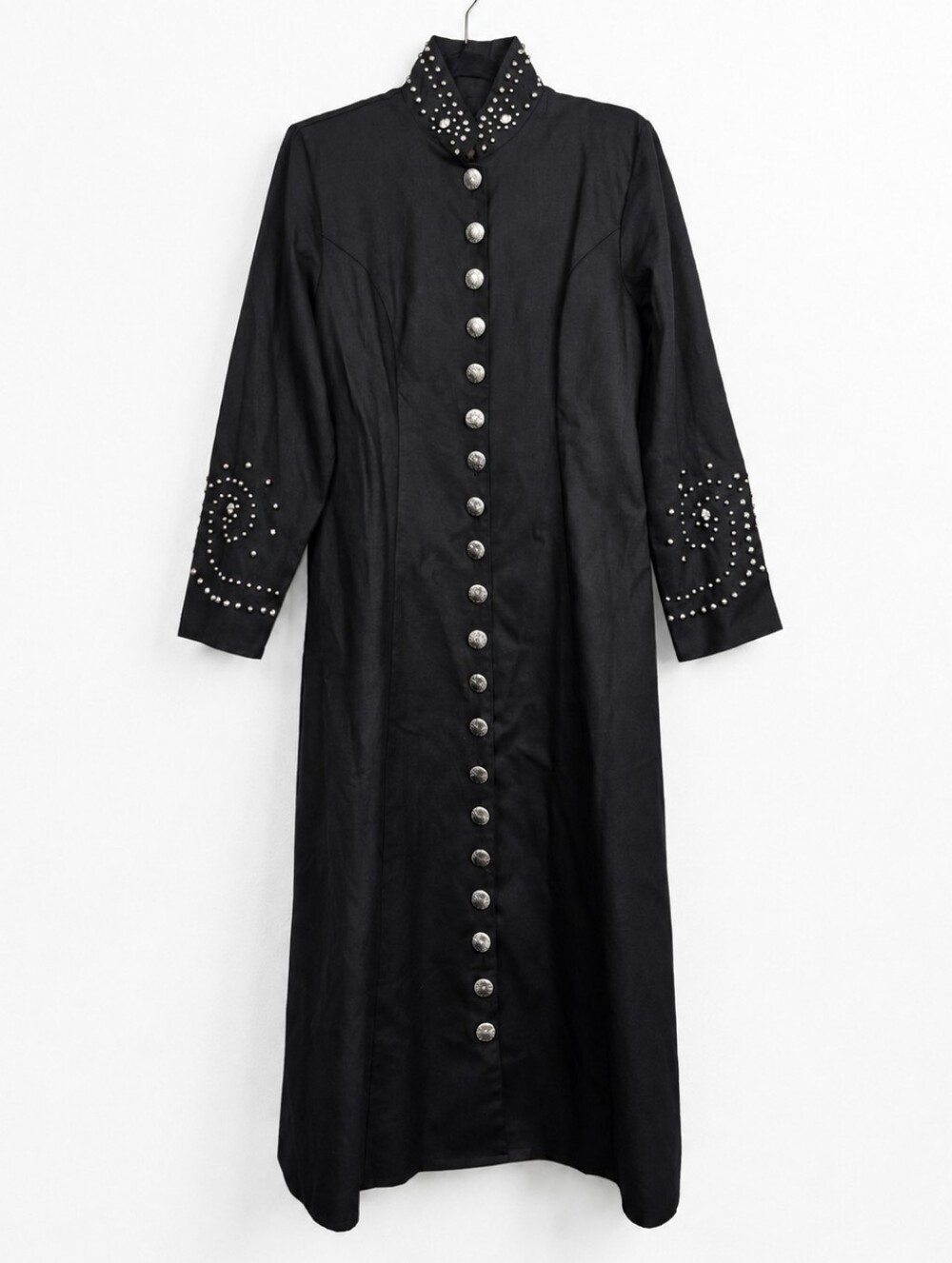 Vintage Lew Magram Studded Concho Duster Jacket Western Gothic Prairie USA 10